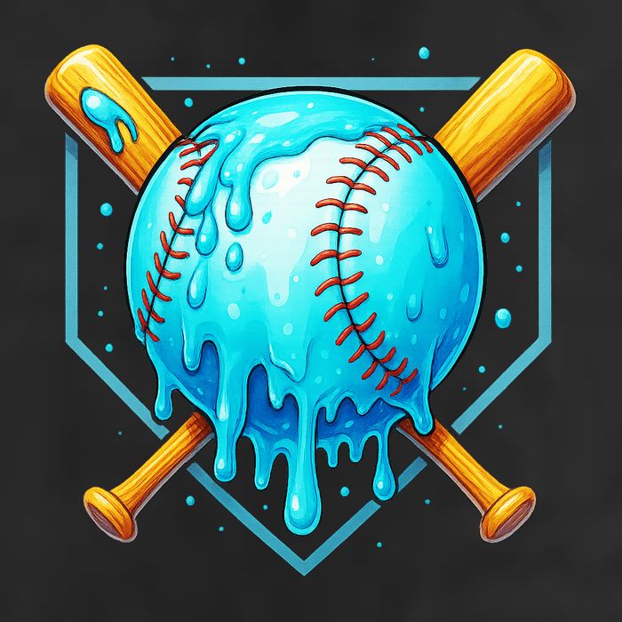 Baseball Drip Home Plate Ice Cream Trucker Hat