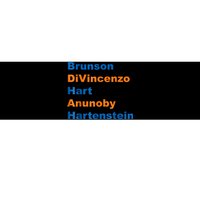 Brunson Divincenzo Hart Anunoby Hartenstein Gift Bumper Sticker