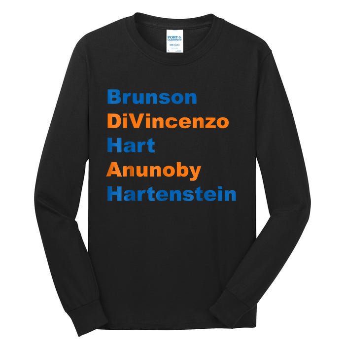 Brunson Divincenzo Hart Anunoby Hartenstein Gift Tall Long Sleeve T-Shirt