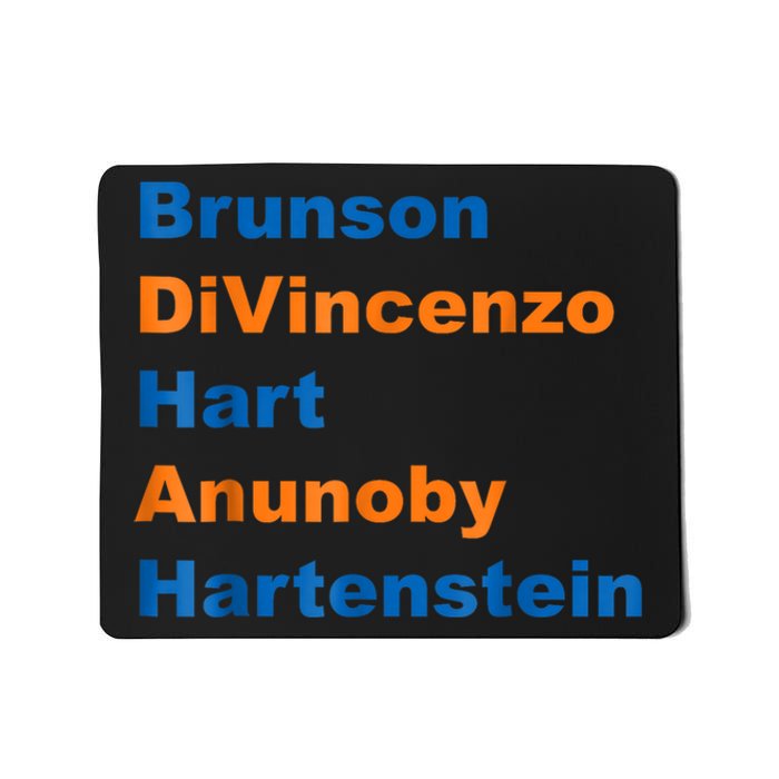 Brunson Divincenzo Hart Anunoby Hartenstein Gift Mousepad