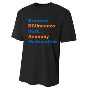 Brunson Divincenzo Hart Anunoby Hartenstein Gift Performance Sprint T-Shirt