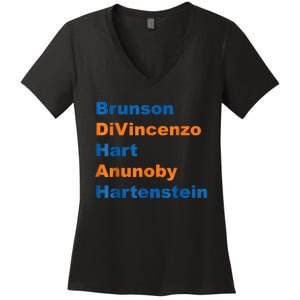 Brunson Divincenzo Hart Anunoby Hartenstein Gift Women's V-Neck T-Shirt