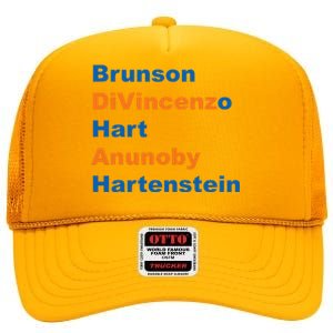 Brunson Divincenzo Hart Anunoby Hartenstein High Crown Mesh Back Trucker Hat