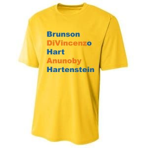 Brunson Divincenzo Hart Anunoby Hartenstein Performance Sprint T-Shirt