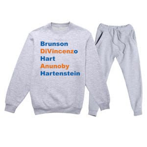 Brunson Divincenzo Hart Anunoby Hartenstein Premium Crewneck Sweatsuit Set