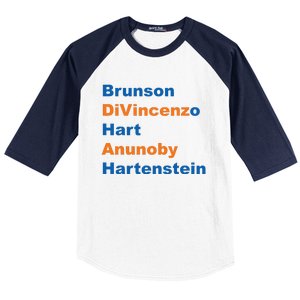 Brunson Divincenzo Hart Anunoby Hartenstein Baseball Sleeve Shirt