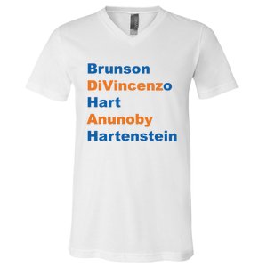 Brunson Divincenzo Hart Anunoby Hartenstein V-Neck T-Shirt