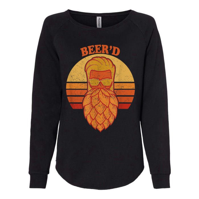 Beer D Hops Beard Beer Garden Retro Sunset Womens California Wash Sweatshirt