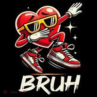 Bruh Dabbing Heart Funny Valentine Day Wool Snapback Cap