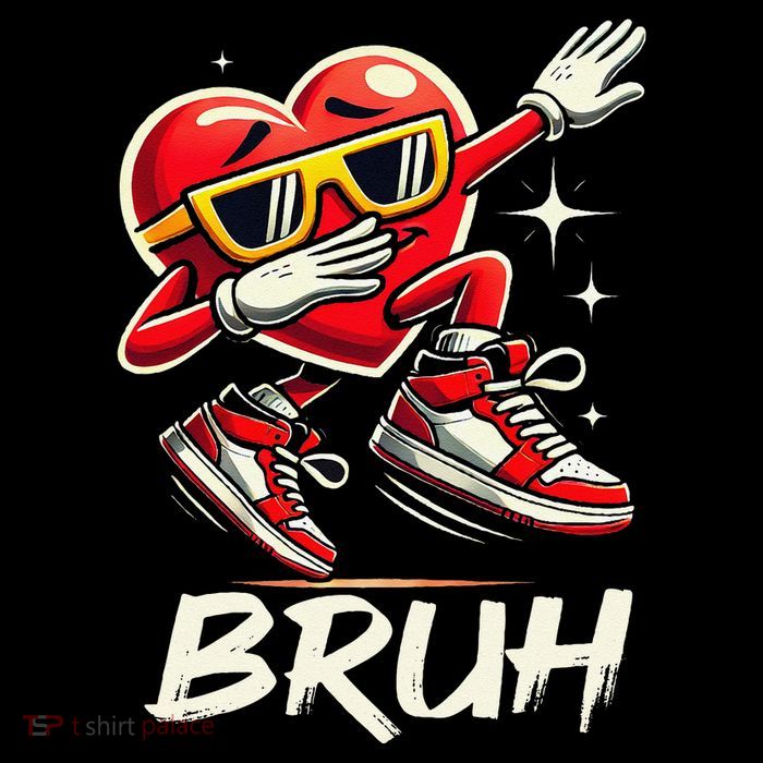 Bruh Dabbing Heart Funny Valentine Day Wool Snapback Cap