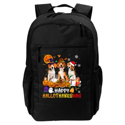 Beagle Dog Happy Hallothanksmas Xmas Dog Lover Meaningful Gift Backpack
