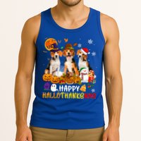 Beagle Dog Happy Hallothanksmas Xmas Dog Lover Meaningful Gift Tank Top