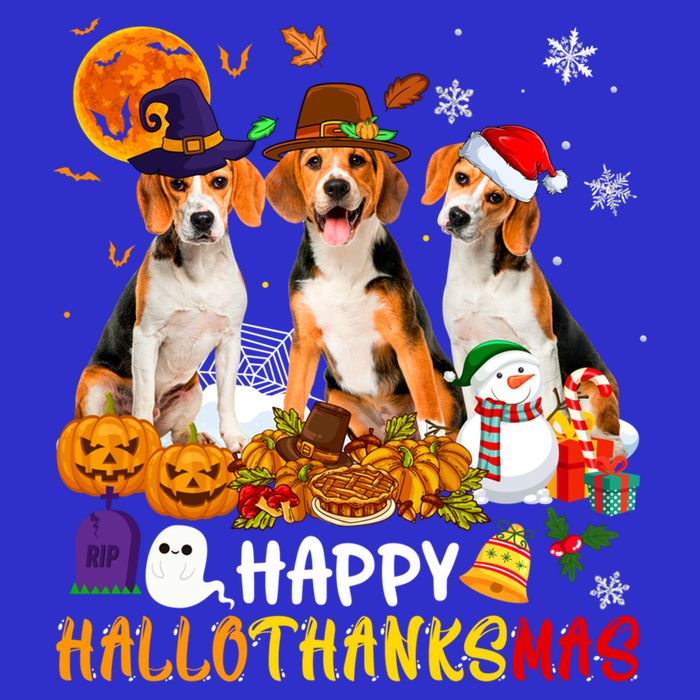 Beagle Dog Happy Hallothanksmas Xmas Dog Lover Meaningful Gift Visor