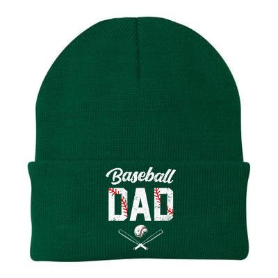 Baseball Dad Happy Fathers Day Wife Daughter Knit Cap Winter Beanie