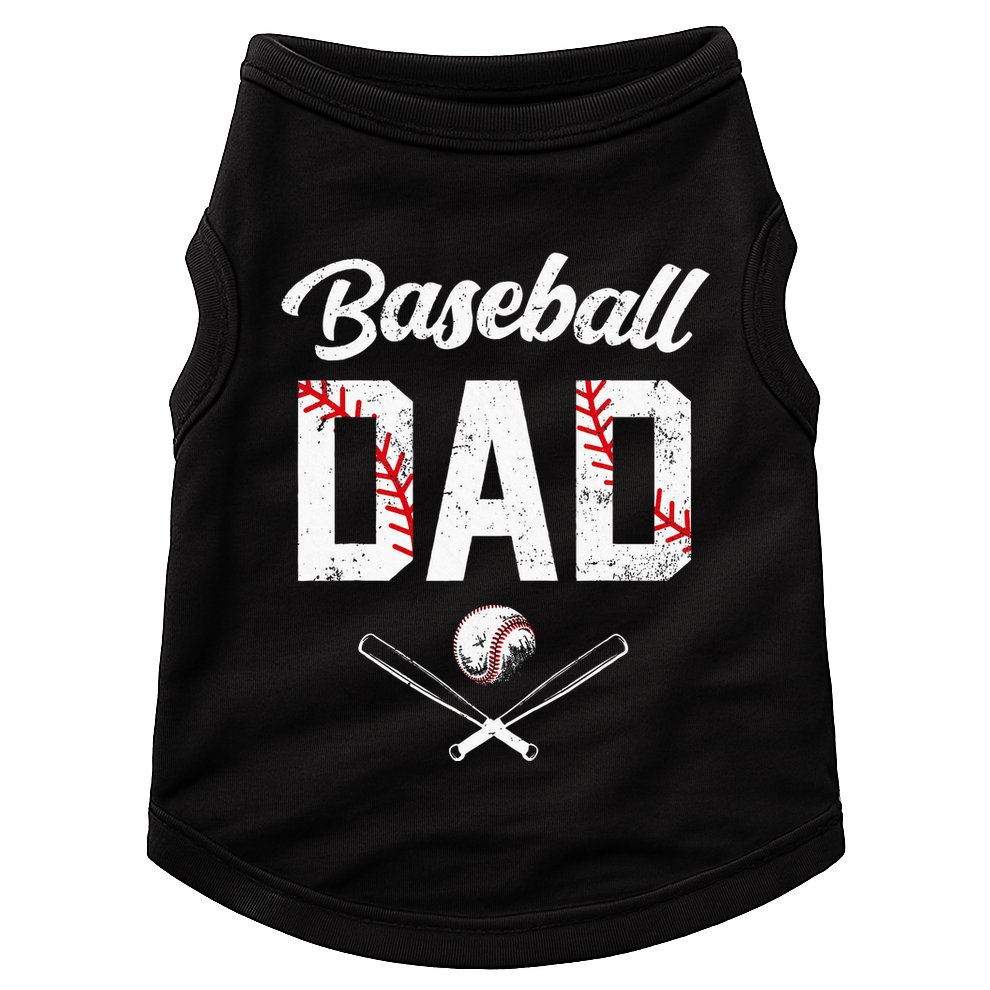 Baseball Dad Happy Fathers Day Wife Daughter Doggie Tank