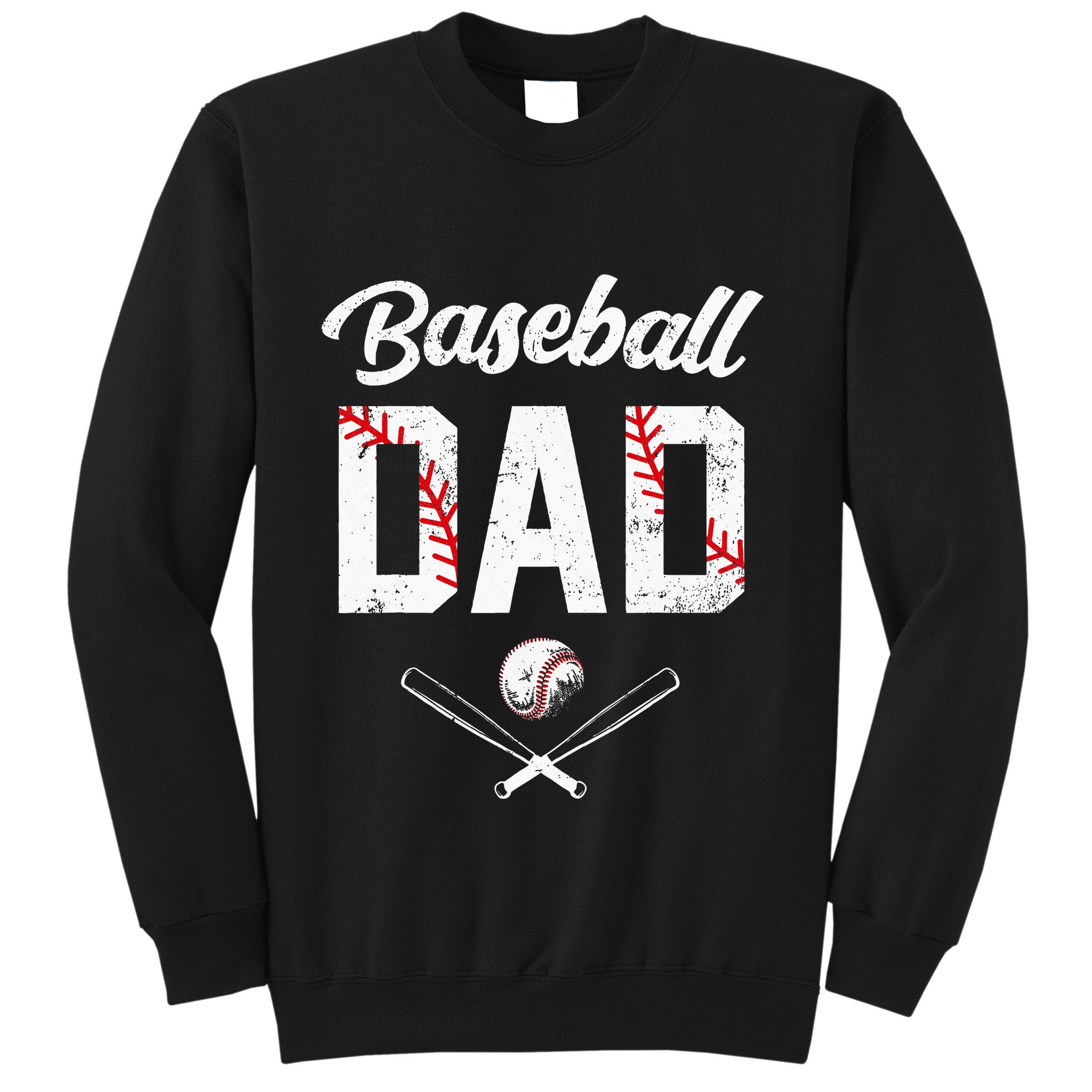 Baseball Dad Happy Fathers Day Wife Daughter Sweatshirt
