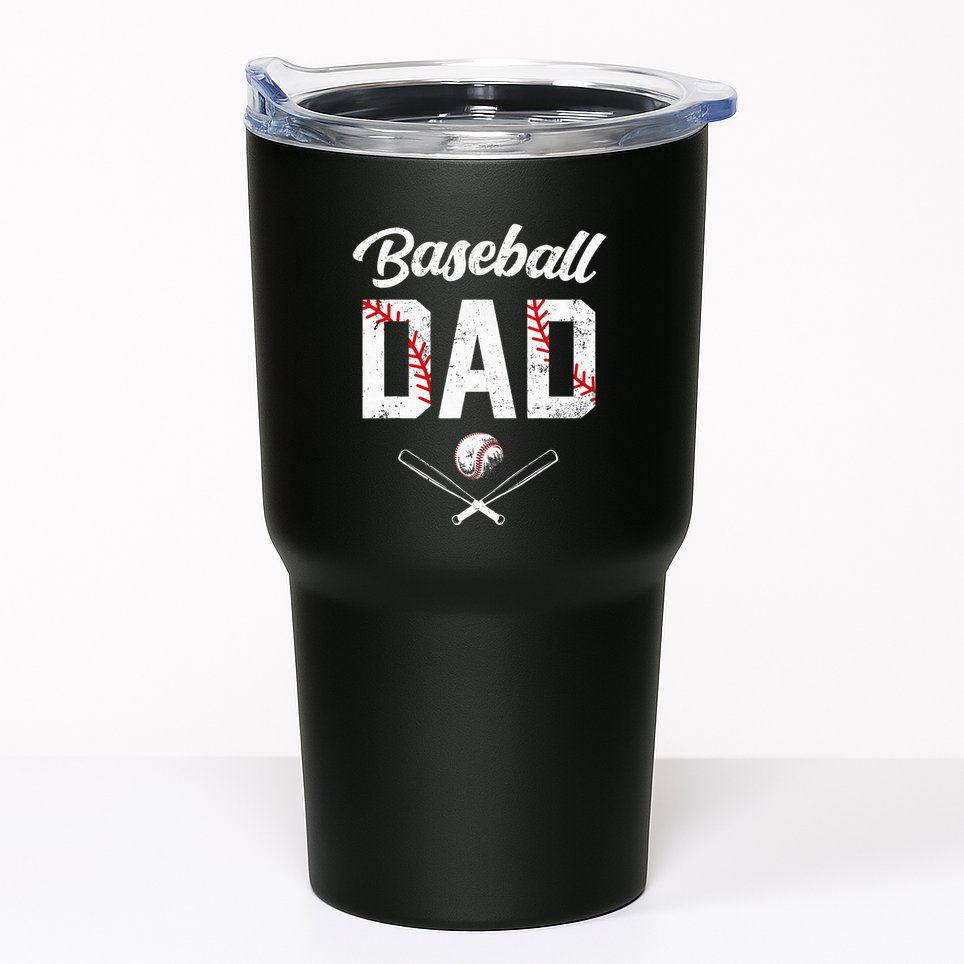 Baseball Dad Happy Fathers Day Wife Daughter Tumbler