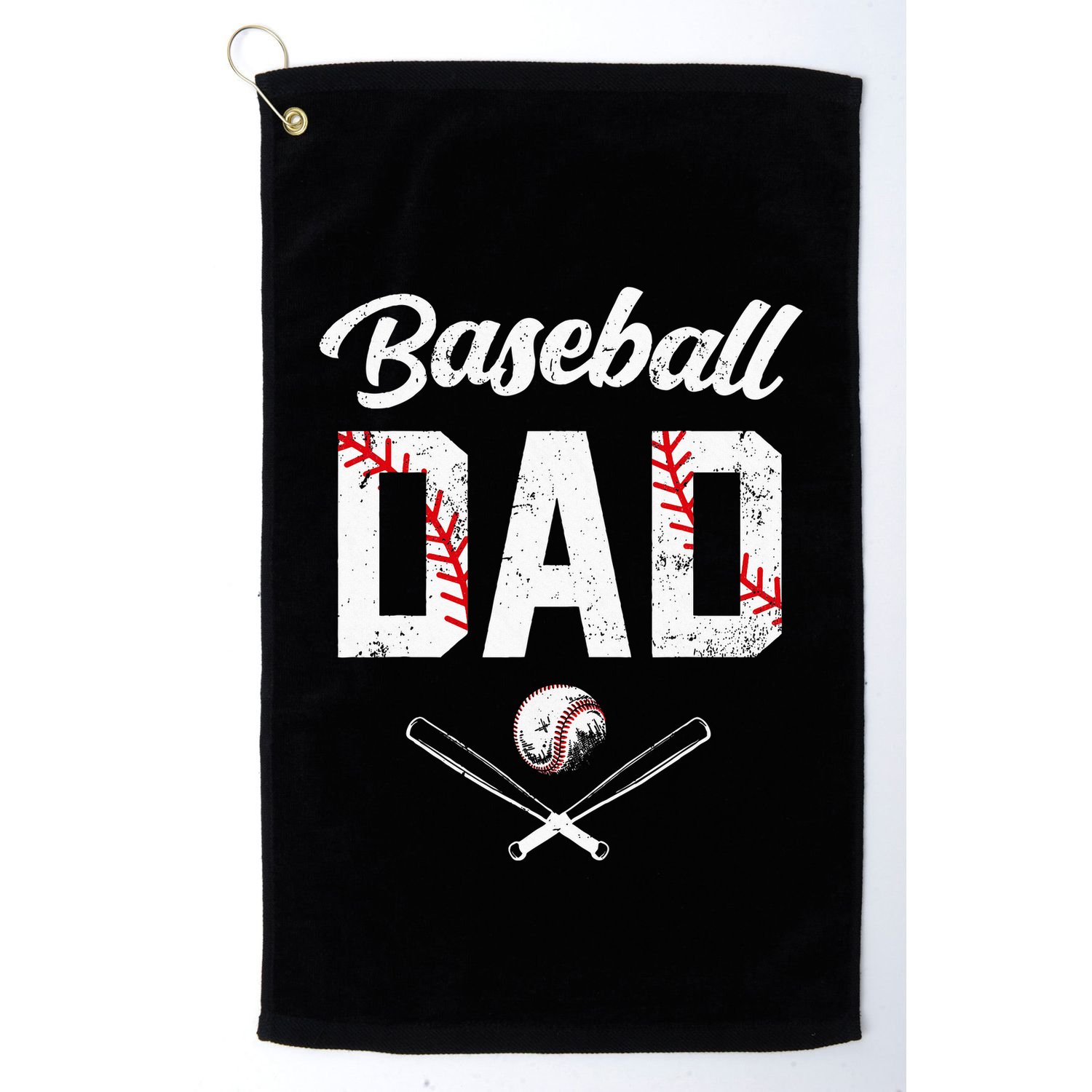 Baseball Dad Happy Fathers Day Wife Daughter Golf Towel