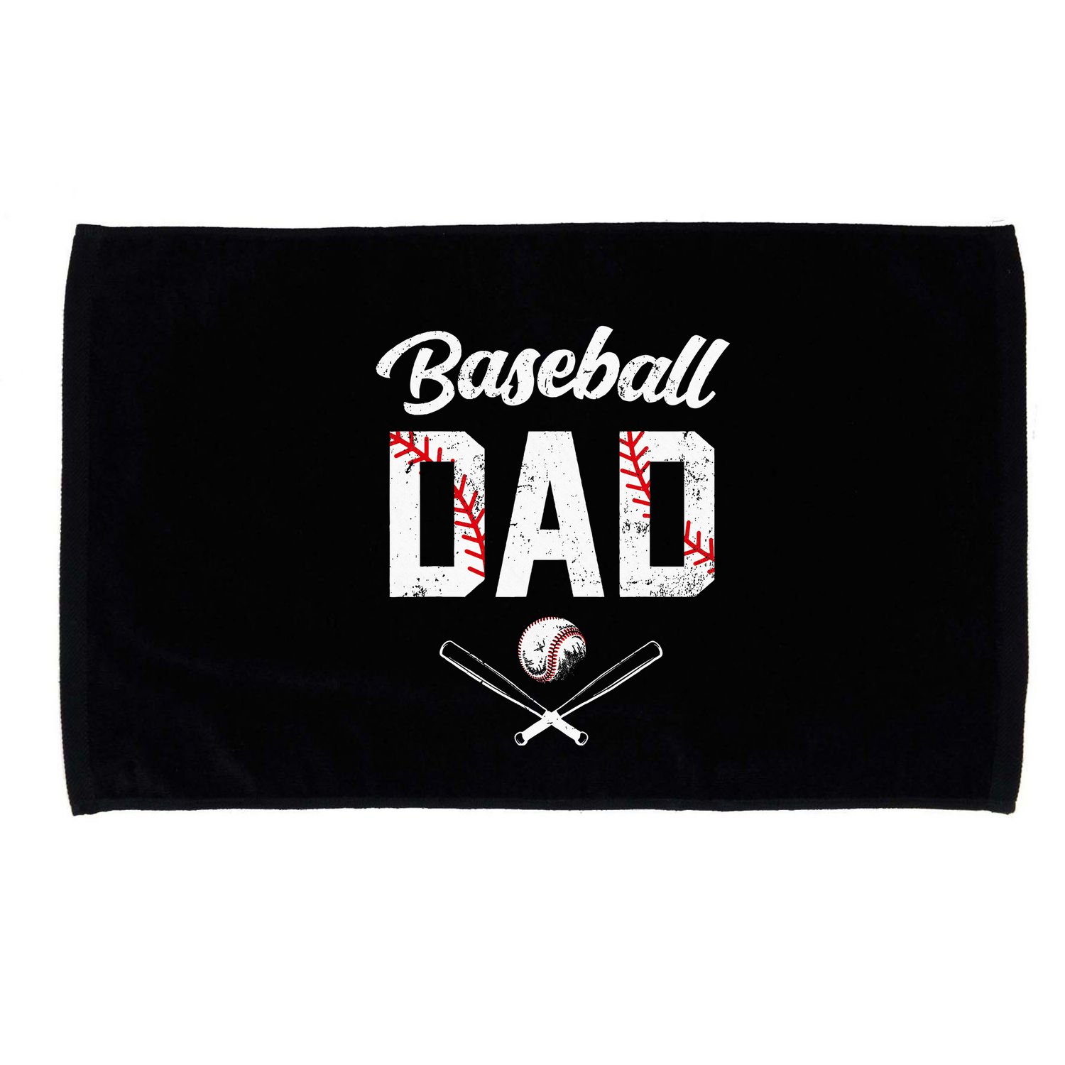 Baseball Dad Happy Fathers Day Wife Daughter Microfiber Hand Towel