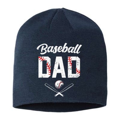 Baseball Dad Happy Fathers Day Wife Daughter Sustainable Beanie