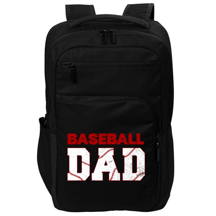 Baseball Dad Happy Fathers Days For Boy Impact Tech Backpack