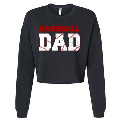 Baseball Dad Happy Fathers Days For Boy Cropped Pullover Crew