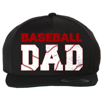 Baseball Dad Happy Fathers Days For Boy Wool Snapback Cap