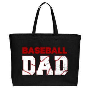 Baseball Dad Happy Fathers Days For Boy Cotton Canvas Jumbo Tote