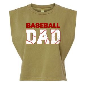 Baseball Dad Happy Fathers Days For Boy Garment-Dyed Women's Muscle Tee