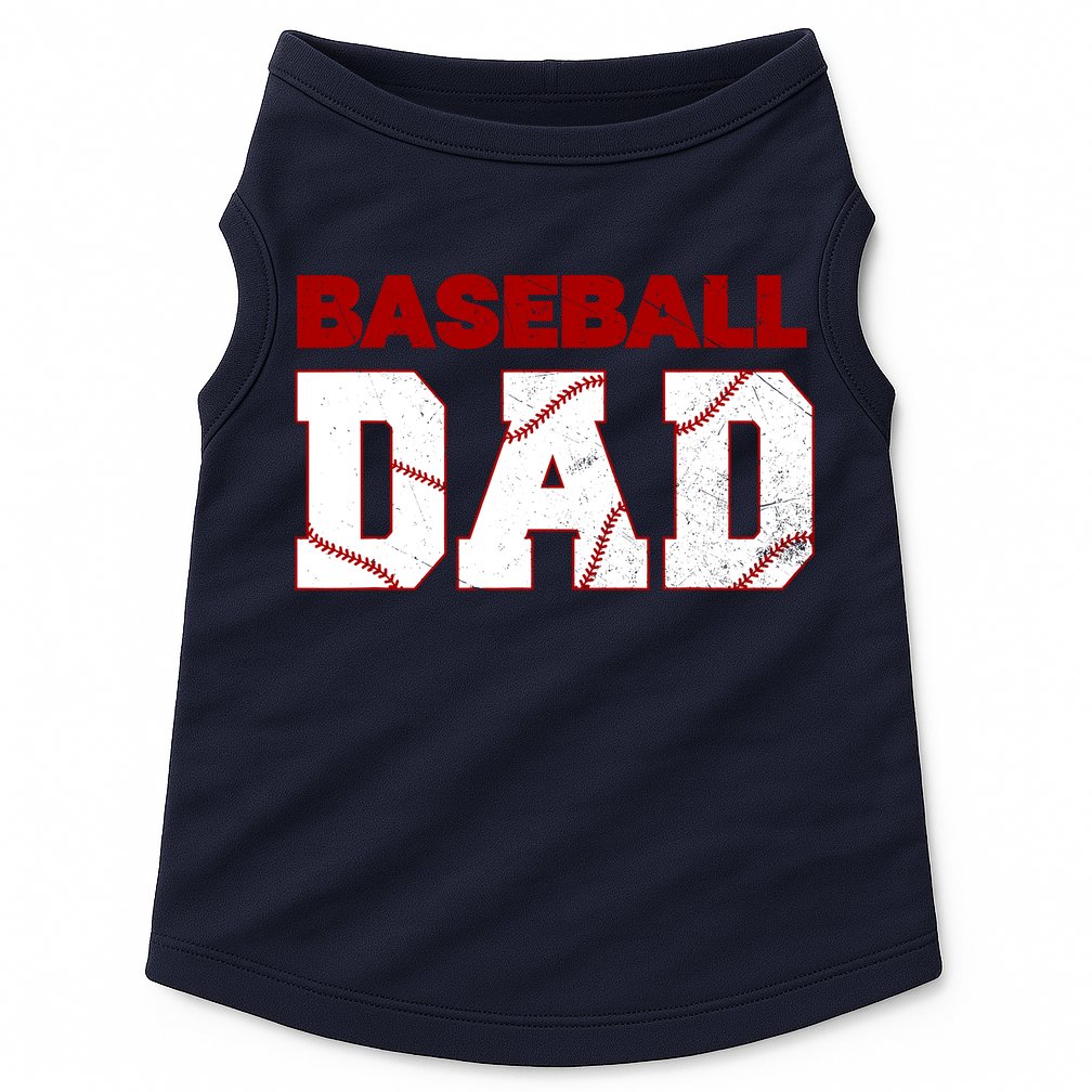 Baseball Dad Happy Fathers Days For Boy Doggie Tank