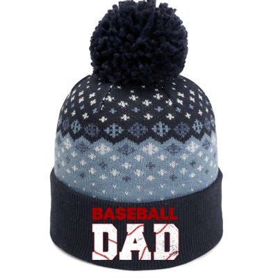 Baseball Dad Happy Fathers Days For Boy The Baniff Cuffed Pom Beanie