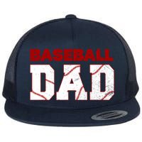 Baseball Dad Happy Fathers Days For Boy Flat Bill Trucker Hat