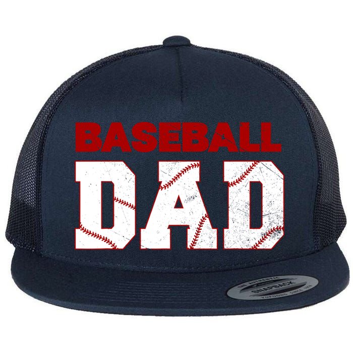 Baseball Dad Happy Fathers Days For Boy Flat Bill Trucker Hat
