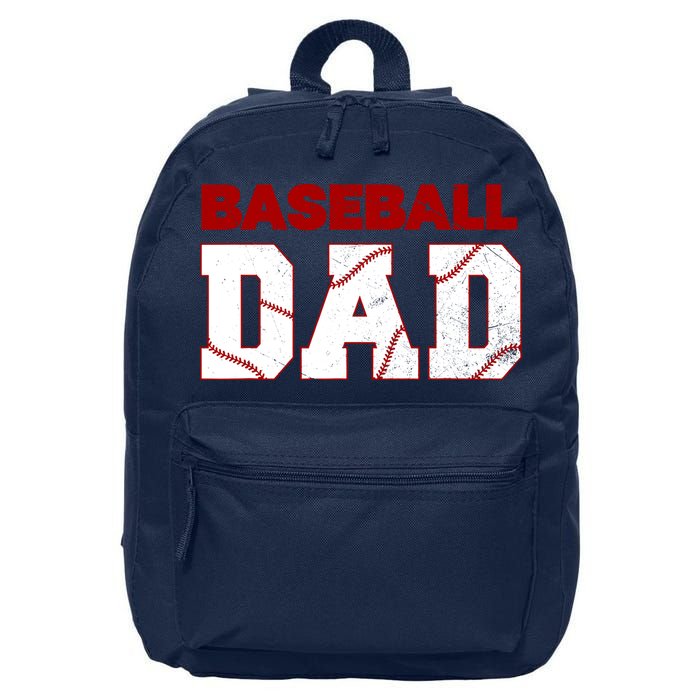 Baseball Dad Happy Fathers Days For Boy 16 in Basic Backpack