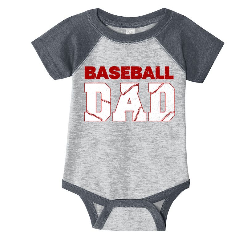 Baseball Dad Happy Fathers Days For Boy Infant Baby Jersey Bodysuit