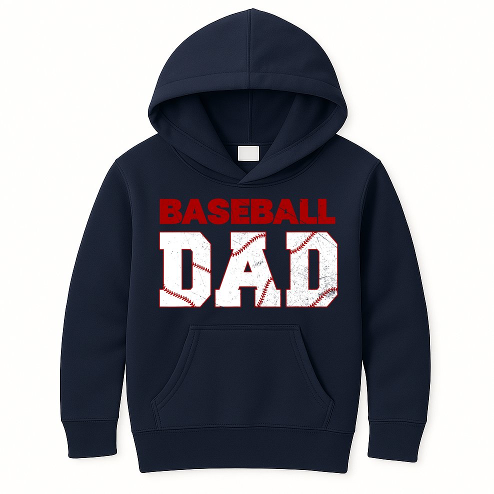 Baseball Dad Happy Fathers Days For Boy Kids Hoodie
