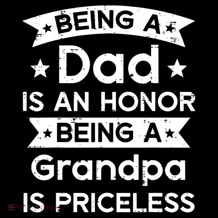 Being Dad Honor Grandpa Priceless Fathers Grandparents Day Tall T-Shirt