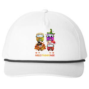 Bus Driver Happy HalloThanksMas Thanksgiving Christmas Snapback Five-Panel Rope Hat