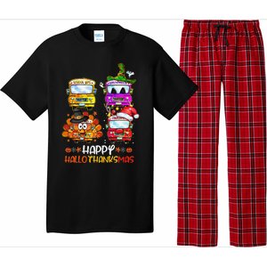 Bus Driver Happy HalloThanksMas Thanksgiving Christmas Pajama Set