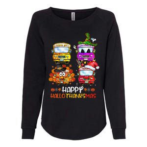 Bus Driver Happy HalloThanksMas Thanksgiving Christmas Womens California Wash Sweatshirt