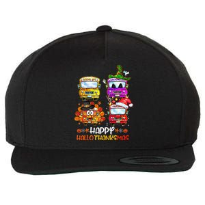 Bus Driver Happy HalloThanksMas Thanksgiving Christmas Wool Snapback Cap