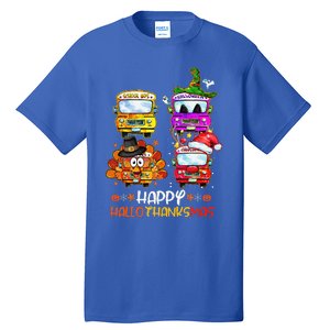 Bus Driver Happy HalloThanksMas Thanksgiving Christmas Tall T-Shirt