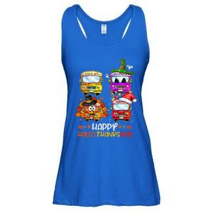 Bus Driver Happy HalloThanksMas Thanksgiving Christmas Ladies Essential Flowy Tank