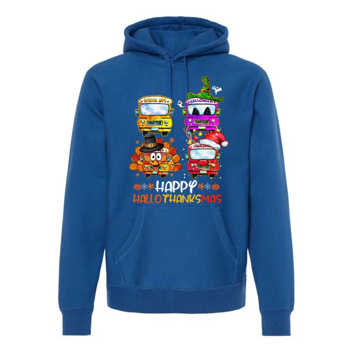 Bus Driver Happy HalloThanksMas Thanksgiving Christmas Premium Hoodie