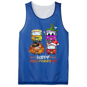 Bus Driver Happy HalloThanksMas Thanksgiving Christmas Mesh Reversible Basketball Jersey Tank