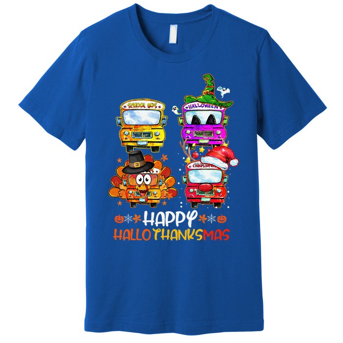 Bus Driver Happy HalloThanksMas Thanksgiving Christmas Premium T-Shirt