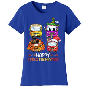 Bus Driver Happy HalloThanksMas Thanksgiving Christmas Women's T-Shirt