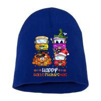 Bus Driver Happy HalloThanksMas Thanksgiving Christmas Short Acrylic Beanie