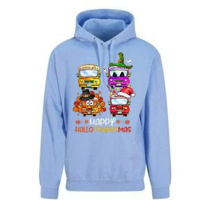 Bus Driver Happy HalloThanksMas Thanksgiving Christmas Unisex Surf Hoodie