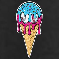 Baseball Drip Home Plate Ice Cream Sport Players  Fans Hat